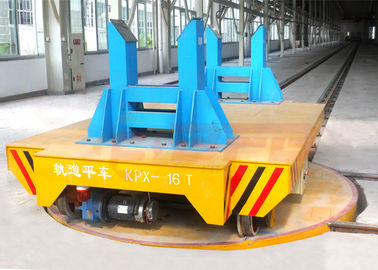 Rotating Industrial Electric Turntable , Flat Q235 Material Moving Carts