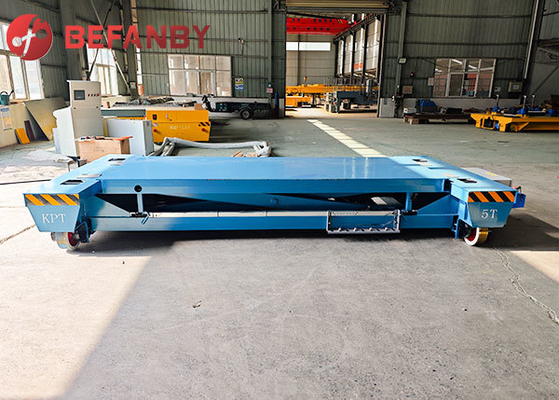 Stable Structure Handling Machine Parts Hydraulic Lift 5T Transfer Cart
