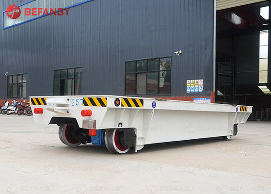 Factory Motorized Flatbed Battery Transfer Trolley