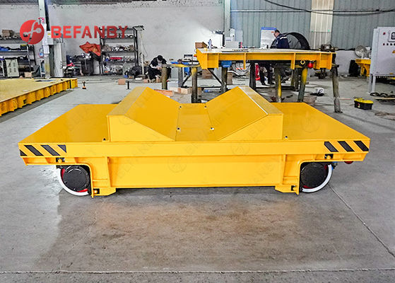 Easy Operation Factory Use V Frame Device Rail Transfer Cart