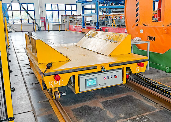 5T سعة حمولة عربة نقل السكك الحديدية مع جهاز إطار V ومصدر الطاقة يعمل بالبطارية