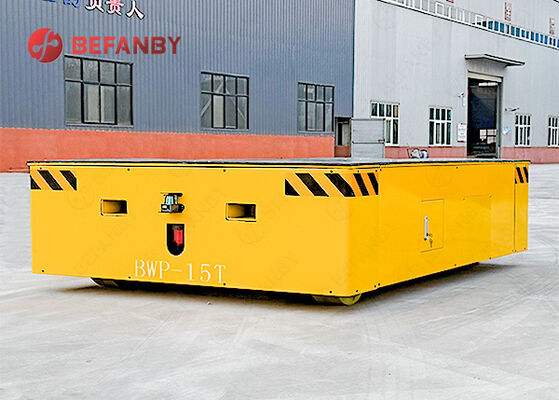 سعة حمولة 15 طن عربة نقل بدون مسار مع عجلات PU والتحكم عن بعد للاستخدام الصناعي