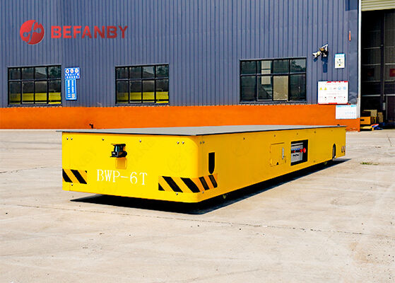 6 Ton Steerable Trackless Transfer Cart For Material Handling