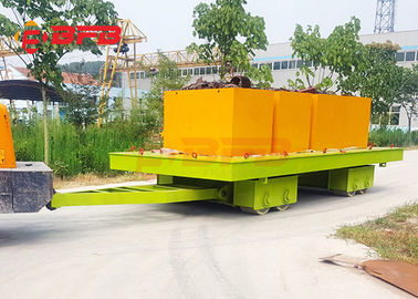 Manual Industrial Cargo Transport Forklift Towing Trolley On Rails Or Concrete Ground