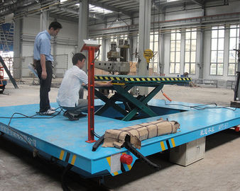 Cable Drum Powered Motorized Trolley Carts , On Rails Material Movement Trolley For Assembly Line