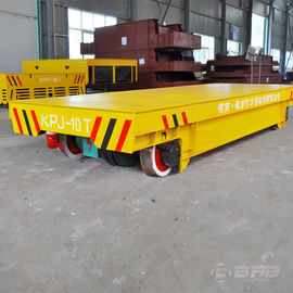 Yellow Motorized Transfer Trolley With Hydraulic Lifting System 20T Rated Load