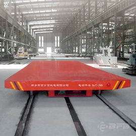 High Temperature Motorized Transfer Trolley Slag Ladle Type Large Capacity Steel Plant