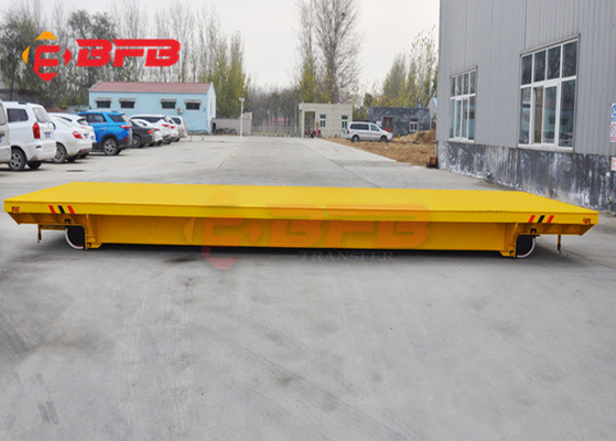 Precast Rails 40T Steel Pallet Material Transfer Carts Battery Powered